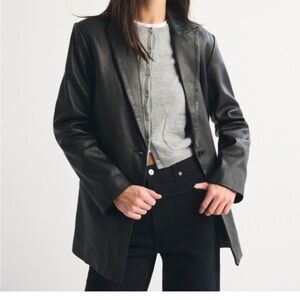 Abercombie Leather Blazer